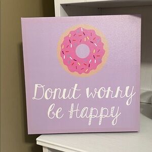 Purple Donut Wall Art Decor